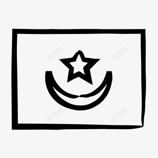 毛里塔尼亚国旗国旗素描手绘国旗图标svg_新图网 https://ixintu.com 世界 国旗 手绘 毛里塔尼亚 素描
