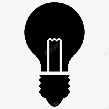 灯泡创意概念电灯泡图标图标