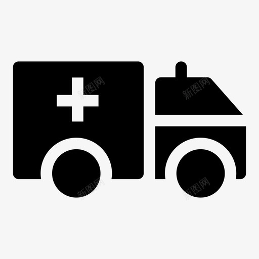 救护车汽车运输工具图标svg_新图网 https://ixintu.com 医疗 救护车 标志 汽车 运输工具