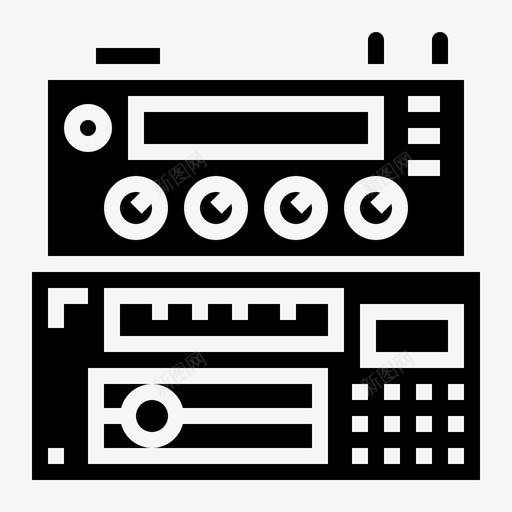 收音机新闻技术图标svg_新图网 https://ixintu.com 广播电台 技术 收音机 新闻 晶体管