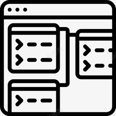 网页原型制作线性化图标图标