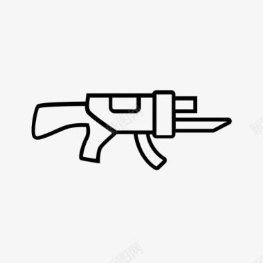 步枪刀元素游戏图标图标