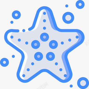 海星海洋生物蓝色图标图标