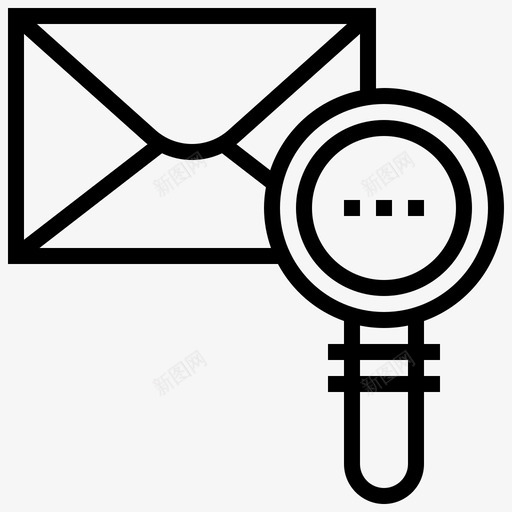 搜索收件箱信件图标svg_新图网 https://ixintu.com 信件 元素 搜索 收件箱 跟踪 邮件