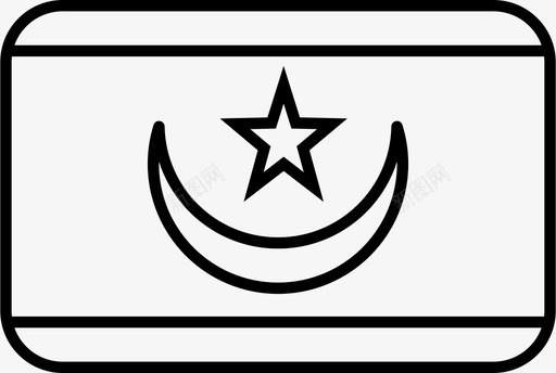 毛里塔尼亚国旗捷运国家图标图标