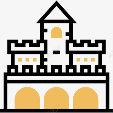 城堡中世纪33黄影图标图标