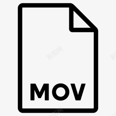 mov格式扩展名文件图标图标