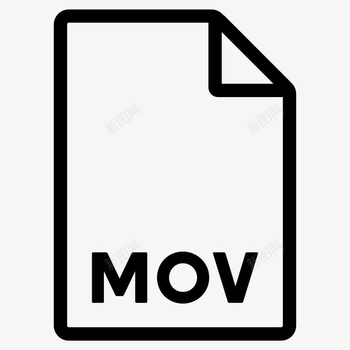 mov格式扩展名文件图标svg_新图网 https://ixintu.com mov格式 扩展名 文件 文件格式