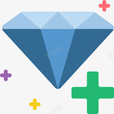钻石电脑游戏3平面图标图标