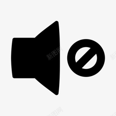扬声器静音禁用音乐图标图标
