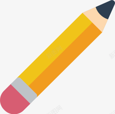 铅笔实用工具4扁平图标图标