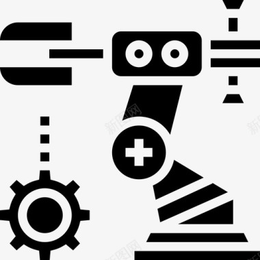 装配机器人工程4字形图标图标