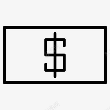 钱现金货币图标图标