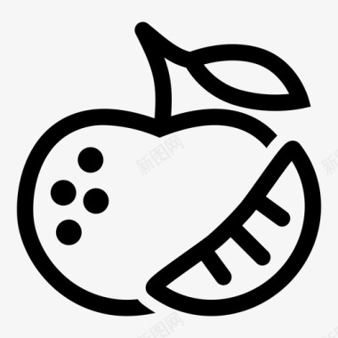 柑橘柑橘类水果食品图标图标