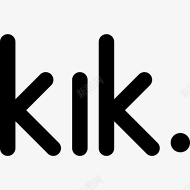 Kik社会平均数96线性图标图标