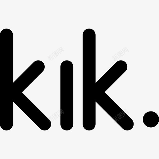 Kik社会平均数96线性图标svg_新图网 https://ixintu.com Kik 平均数 社会 线性