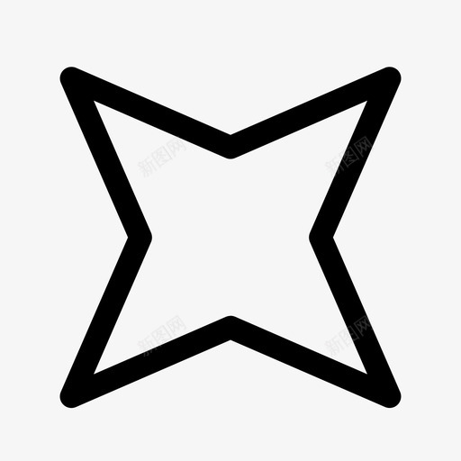 星星裂开形状简单图标svg_新图网 https://ixintu.com 形状简单 星星 裂开