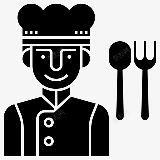 厨师烹饪美食家图标svg_新图网 https://ixintu.com 1字形 厨师 厨房 烹饪 美食家 职业