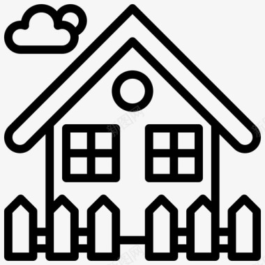 别墅住宅房地产图标图标