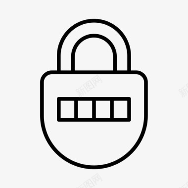 密码锁锁安全图标图标
