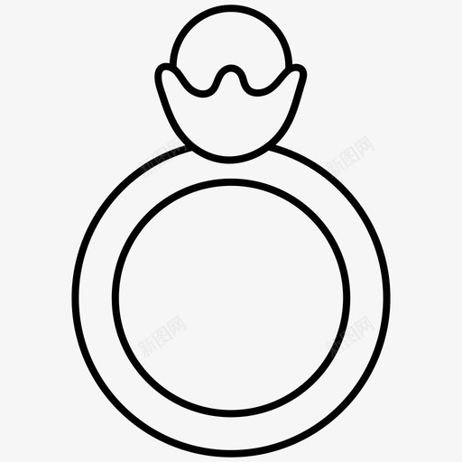 戒指订婚时尚图标svg_新图网 https://ixintu.com 婚礼 戒指 时尚 服装风格 珠宝 订婚