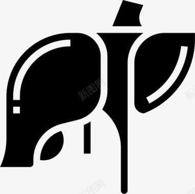 肝人体器官4字形图标图标