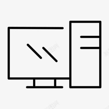 计算机显示器pc图标图标