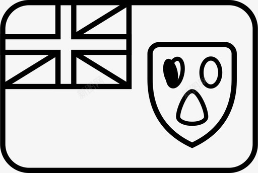 特克斯和凯科斯群岛国旗国家tca图标图标