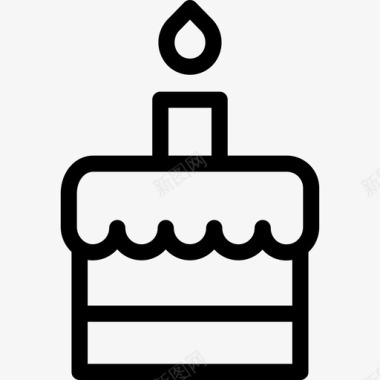 生日蛋糕接口60线性图标图标