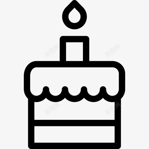 生日蛋糕接口60线性图标svg_新图网 https://ixintu.com 接口60 生日蛋糕 线性