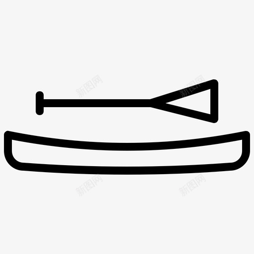 独木舟船皮划艇图标svg_新图网 https://ixintu.com 划桨 独木舟 皮划艇 运输