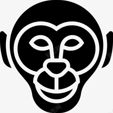 猴子兽首2雕文图标图标