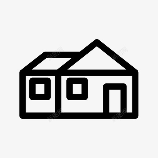 家家按钮房子图标svg_新图网 https://ixintu.com 保险箱 家 家按钮 房子