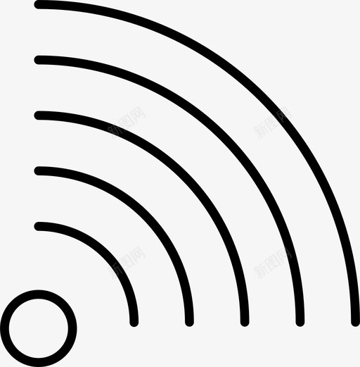 wifi互联网信号图标svg_新图网 https://ixintu.com wifi 互联网 信号