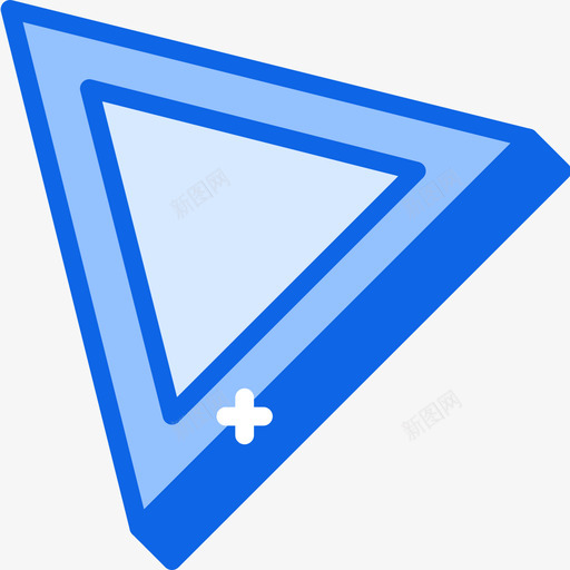 三角形箭头56蓝色图标svg_新图网 https://ixintu.com 三角形 箭头 蓝色