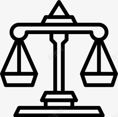 平衡法律与正义11线性图标图标