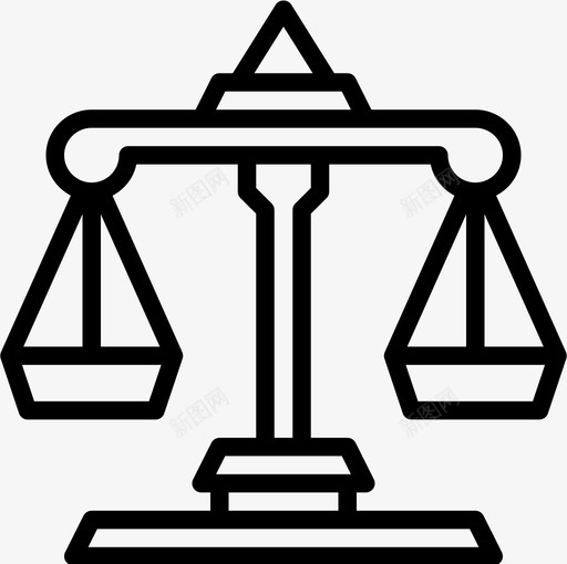 平衡法律与正义11线性图标svg_新图网 https://ixintu.com 平衡 正义 法律 线性