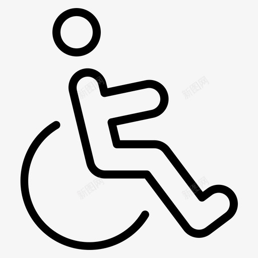 轮椅无障碍残疾人图标svg_新图网 https://ixintu.com 人员 健康 医疗 无障碍 残疾人 轮椅