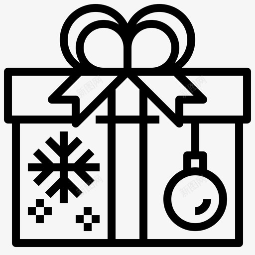 礼品盒节日礼物图标svg_新图网 https://ixintu.com 圣诞元素 礼品盒 礼物 节日