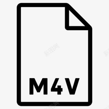 m4v格式文件文件格式图标图标