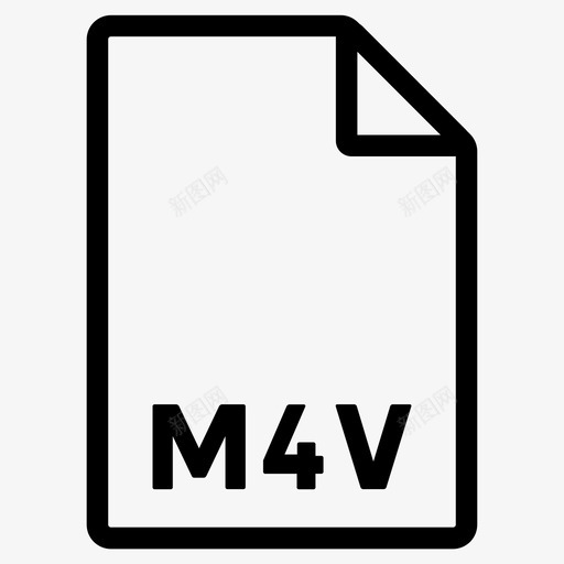 m4v格式文件文件格式图标svg_新图网 https://ixintu.com m4v 文件 格式