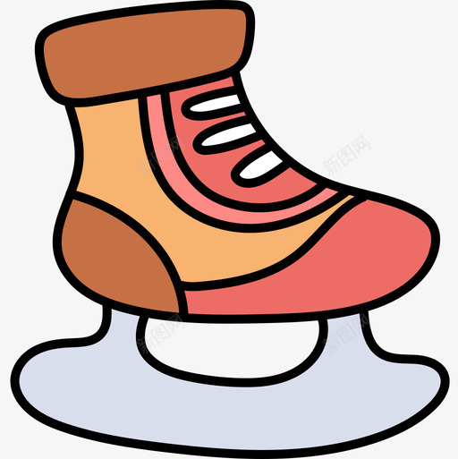 溜冰鞋儿童玩具14彩色图标svg_新图网 https://ixintu.com 儿童玩具14 彩色 溜冰鞋
