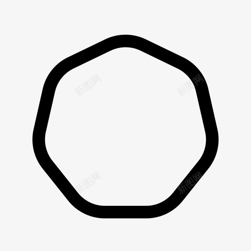 圆形七角形简单形状图标svg_新图网 https://ixintu.com 七角形 圆形 形状 简单