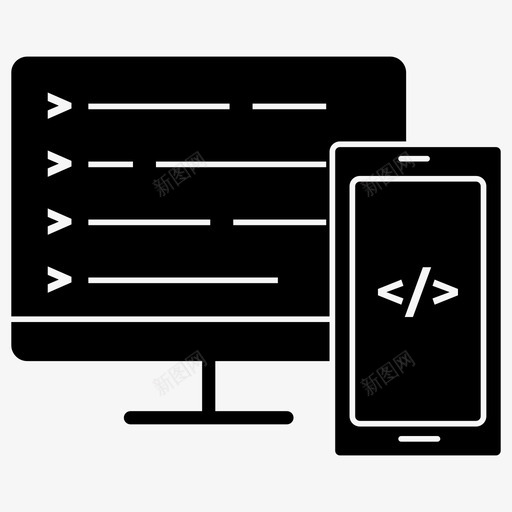 程序自适应响应图标svg_新图网 https://ixintu.com 响应 填充 工作 故事 敏捷 用户 程序 自适 适应 黑色