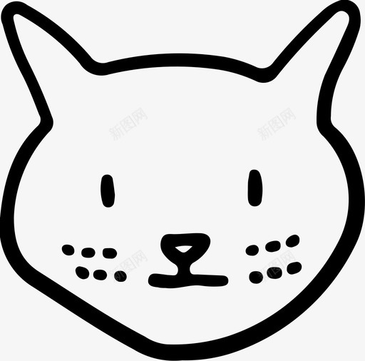 猫动物可爱图标svg_新图网 https://ixintu.com 动物 可爱 手绘