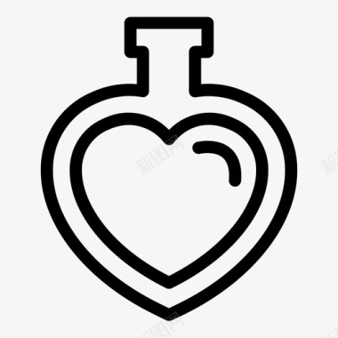 爱情之毒瓶子化学品图标图标