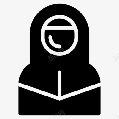 穆斯林妇女伊斯兰教伊斯兰教铭文图标图标