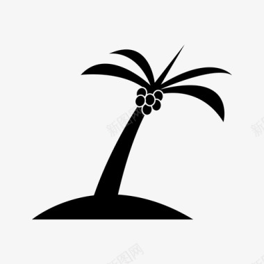 椰子树生命植物椰子滩图标图标