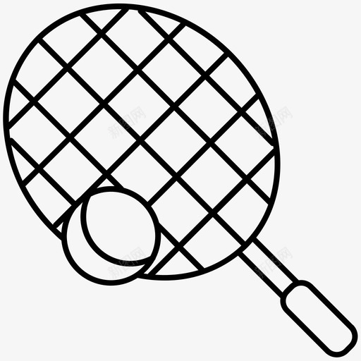 网球拍球游戏图标svg_新图网 https://ixintu.com 孤立 游戏 球 网球拍 著名运动