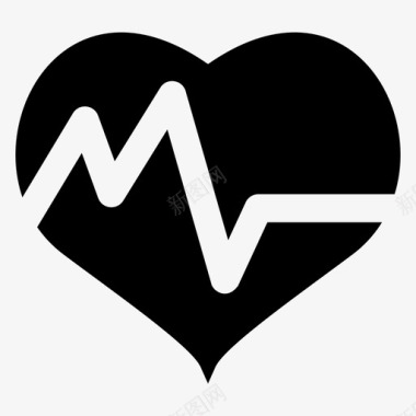 心率医疗脉搏图标图标